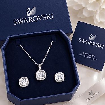 aşbaz forma: Dəstə daxildir: Boyunbağı, Swarovski, Gümüş — 4