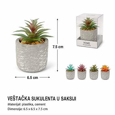KMT Mala saksija sa sukulentom 702313 Dekorativna veštačka sukulenta