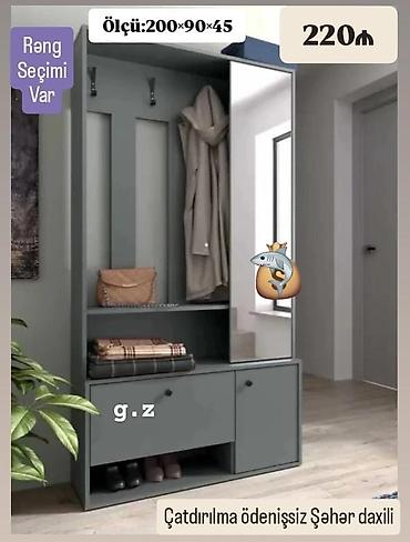 toy guzgusu: Dəhliz dolabı və asılqan dəsti - Ölçü: 200 × 90 × 45 sm - Geniş — 1