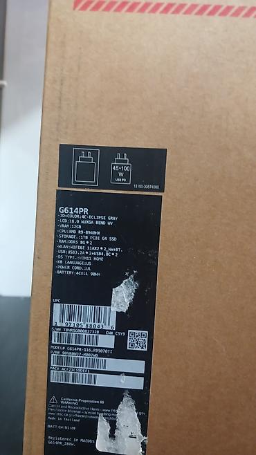 asus rog g16: Yeni ASUS ROG, 16 ", AMD Ryzen 9, 1 TB, Ünvandan götürmə — 3