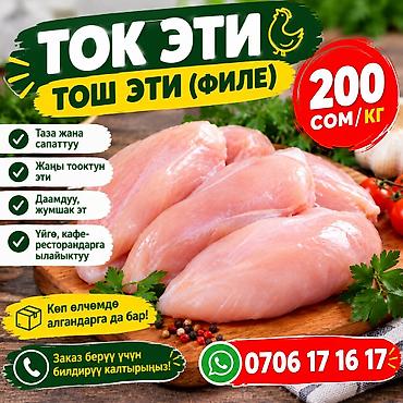 🔥 ТОК ЭТИ — БОЛГОНУ 200 СОМ/КГ! 🔥 🍗 Тооктун төш эти ✅ Таза жана