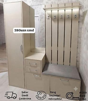 şkaf ucuz: Dəhliz üçün çoxfunksiyalı giriş mebeli dəsti - Tərkib: şkaflı bölmə — 1
