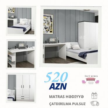 детский мебель в оше: Oğlan və qız üçün, Yeni, Təknəfərlik çarpayı, Yazı masası, Dolab