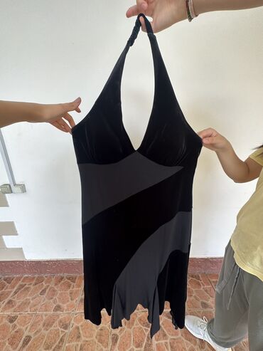 платья черное: Вечернее платье, Средняя модель, Без рукавов, L (EU 40)