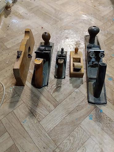 əl ağacı: Ağac emalı üçün əl rəndələri dəsti - 5 ədəd müxtəlif ölçü və tipdə — 4