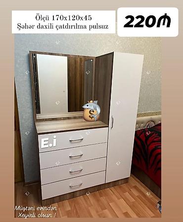 guzgulu kamot: Tualet masası və dolab dəsti - Ölçü: 170 x 120 x 45 sm - Qiymət: 220₼ — 1
