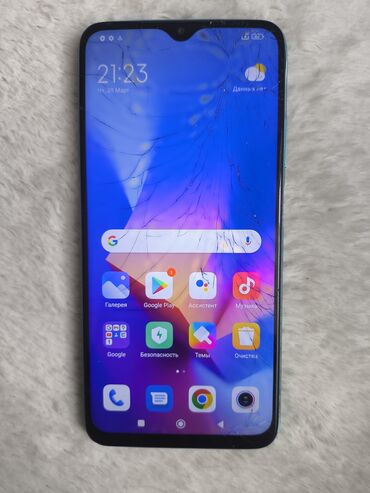 телефоны редми нот 9: Xiaomi, Redmi 9T, Б/у, 64 ГБ, цвет - Синий, 2 SIM