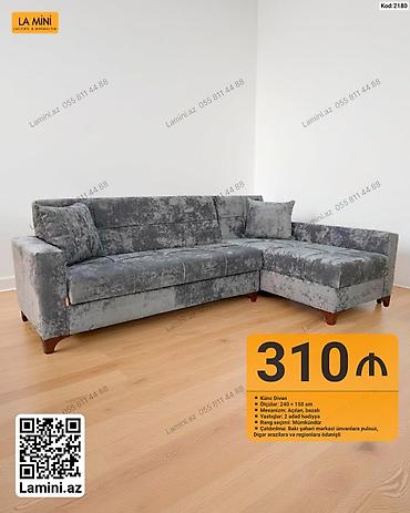 Künc divan – rahat və funksional model - Ölçülər: 240 × 150 sm -