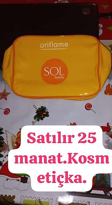 arqan yağı qiyməti: - Oriflame SOL family kosmetik çantası, parlaq sarı rəngdə, fermuarlı — 1