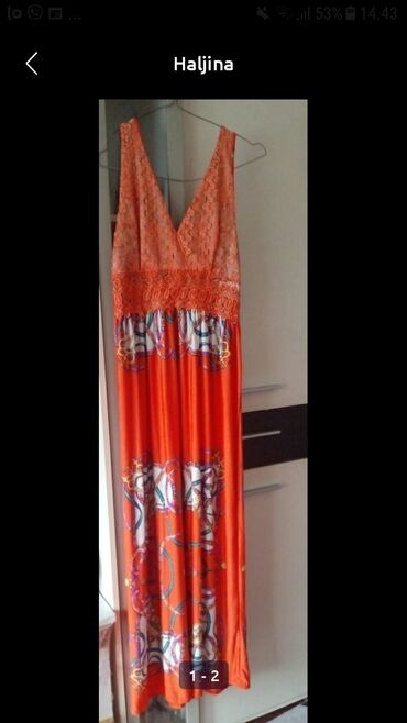 letnje haljine za punije: Color - Orange, Other style, With the straps