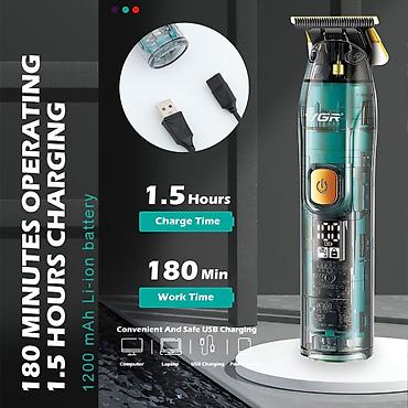 Бытовая техника: Trimmer VGR 961 - 6000RPM / 1200MAH - 180 Dəqiqə / Cord/Cordless / — 9