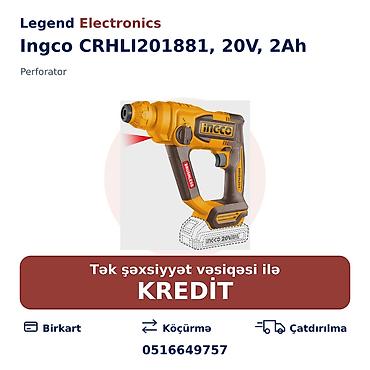 ingco qiymetleri: Elan başlığı: Perforator Ingco CRHLI201881, 20V, 2Ah Perforator Ingco — 1