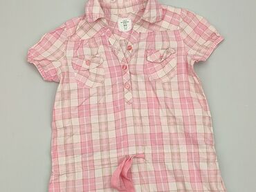 różowa satynowa sukienka: Sukienka, H&M, 7 lat, 116-122 cm, stan - Dobry