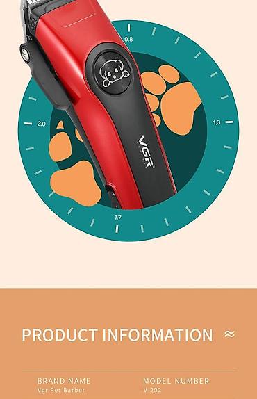 it satiwi: VGR 202 - İt pişik qırxan 2000mAh 2 speed 6500-7000RPM Cord/Cordless" — 7