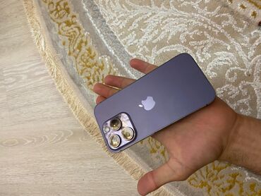 golden pearl qiymeti: IPhone 14 Pro, 256 GB, Deep Purple, Face ID, Simsiz şarj