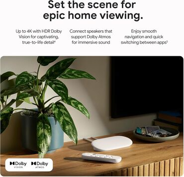 Smart TV bokslar: Yeni Smart TV boks Google TV 4 GB / 32 GB, Google TV — 8