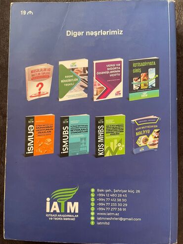 Digər kitablar və jurnallar: İATM Maliyye ucotunun kitabı 2021 ci ilin neşri. Qiymeti 10 azn