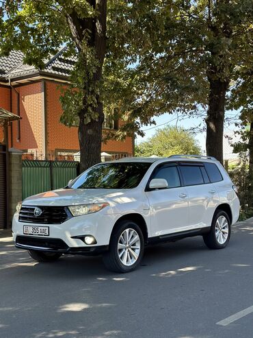 белые диски: Toyota Highlander: 2010 г., 3.3 л, Автомат, Гибрид, Внедорожник