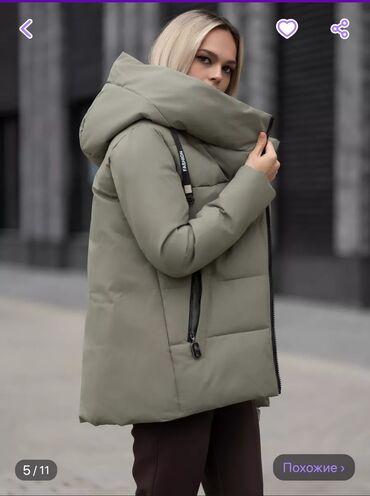 удлиненные зимние женские куртки: Пуховик, Короткая модель, С капюшоном, 9XL (EU 58)