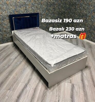 Çarpayılar: Yeni, Təknəfərlik çarpayı, Bazasız, Matras ilə, Siyirməsiz, Azərbaycan — 25