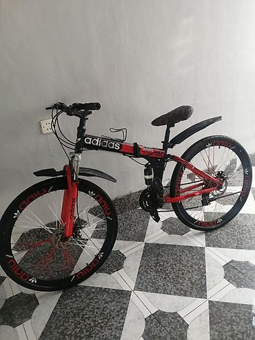 uc tekerli velosiped: Qatlana bilən dağ velosipedi - Rəng: qara-qırmızı - Çərçivə: qatlanan — 1