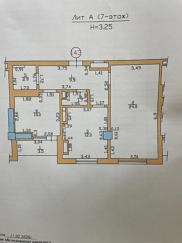 Продажа квартир: 2 комнаты, 64 м², Асанбай мкр Элитка, 7 этаж, Дизайнерский ремонт — 10