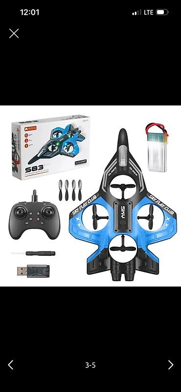 dji mini 4 pro fly more combo: Игрушечный радиоуправляемый самолёт-дрон S83 (Sky Play Club) - — 1