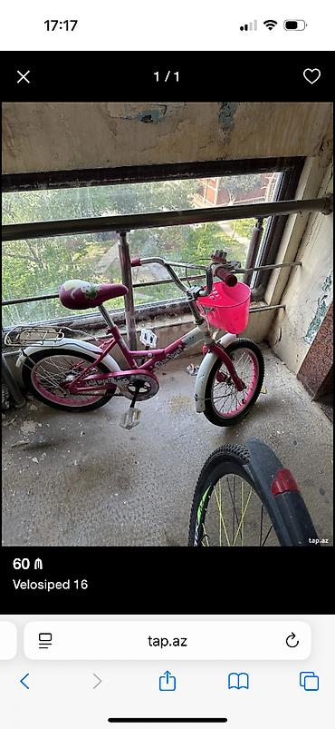 velosiped 28 type 1: 16 lıq velosipeddir az işlənib 50 manat Ünvan buzovna yada əhmədlidən — 1