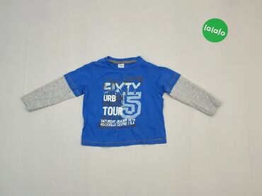 Bluzki: Bluzka, 3 lata, wzrost - 98 cm., wzór - Print, kolor - Niebieski