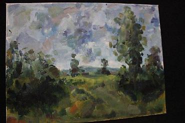 stilsko: SLIKA PEJZAŽ, IMPRESIONIZAM, ULJE NA PLATNU, 40 X 30 | Slika sa — 3