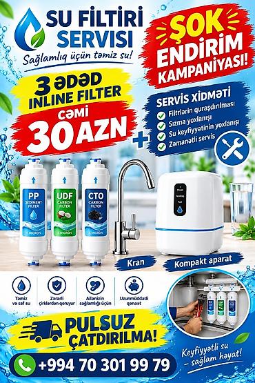 Su təchizatı: 💧 SU FİLTRİ USTASI — QURAŞDIRILMA VƏ TƏMİR 🚰 Su filtrinizə peşəkar — 1