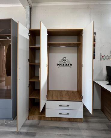 Dolablar: Yeni, Açılan, 3 qapılı Düz dolab, Qarderob, paltar dolabı, Azərbaycan — 10