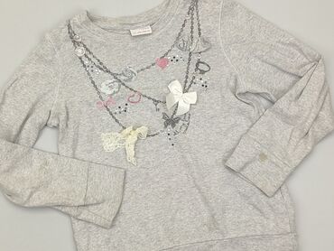 sweterek z baskinka: Sweatshirt, Next, 8 years, 122-128 cm, condition - Fair