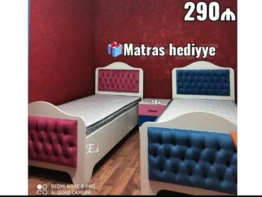 Yeni, Təknəfərlik çarpayı, Bazasız, Matras ilə, Siyirməsiz, Azərbaycan