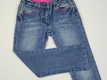 jeansy z lampasem: Spodnie jeansowe, ABC, 5-6 lat, 116, stan - Zadowalający
