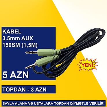 kompüter barter: AUX Kabellər ⭐Keçid AUX to Audio+Microphone – 5 AZN (Topdan 3 AZN) — 3