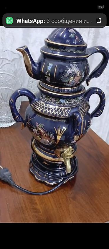 iphone 14 ağ: Elektrik samovar + çaydan dəsti (türk malı) - Material — 1