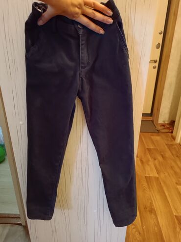 зимние брюки мужские: Школьная форма, цвет - Черный, Б/у