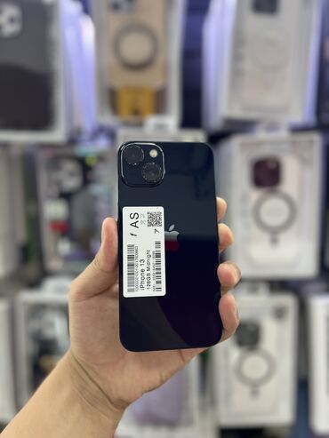 вип ош номер телефона: IPhone 13, Колдонулган, 128 ГБ, Кара, Коргоочу айнек, Каптама, Бөлүп төлөө менен, 87 %