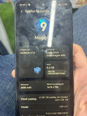 honor 9 pad: Honor X7d, 128 GB, rəng - Qara — 3