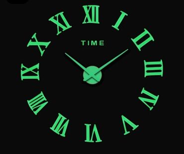 saat qiymeti: Divar saatı fosforlu divar saati 3d divar saati rəqəmsal divar