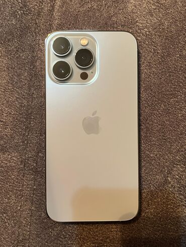 Apple iPhone: IPhone 13 Pro, Б/у, 128 ГБ, Sierra Blue, Чехол, 85 %