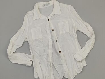 biała sukienki z długim rękawem: Shirt, M (EU 38), condition - Good