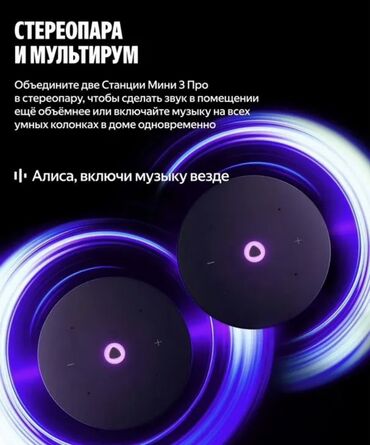 Динамики и колонки: Яндекс Станция Мини Про (Станция Мини 3 Про), цвет зелёный. - Умная — 8