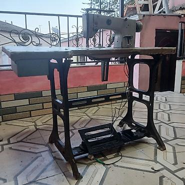 Tikiş maşınları: Sənaye tipli tikiş maşını və dəmir ayaqlı masa dəsti. Xüsusiyyətlər — 1