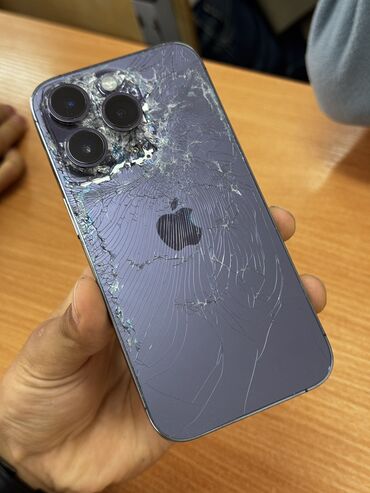 обменяю на айфон: IPhone 14 Pro, Колдонулган, 256 ГБ, Deep Purple, Каптама, Куту, 81 %