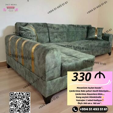 Divanlar: Künc divan, Yeni, Açılan, Bazalı, Parça, Şəhərdaxili pulsuz çatdırılma — 6