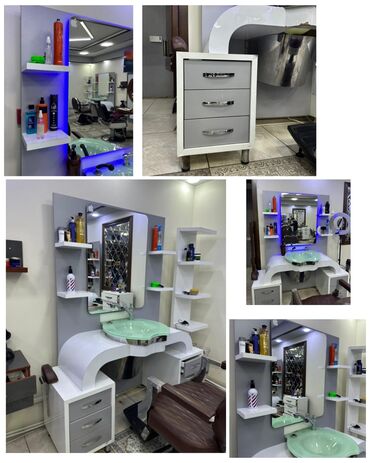 salon stolları: İşlənmiş, Güzgülü