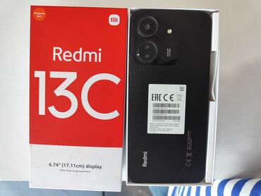 telfon qabi: Xiaomi Redmi 13C, 128 GB, rəng - Qara, 
 Düyməli, Barmaq izi