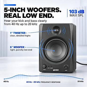 Музыкальные инструменты: Gemini SMX-5BT – studiya monitoru (cüt) SMX-5BT dinləmə təcrübəsini — 4